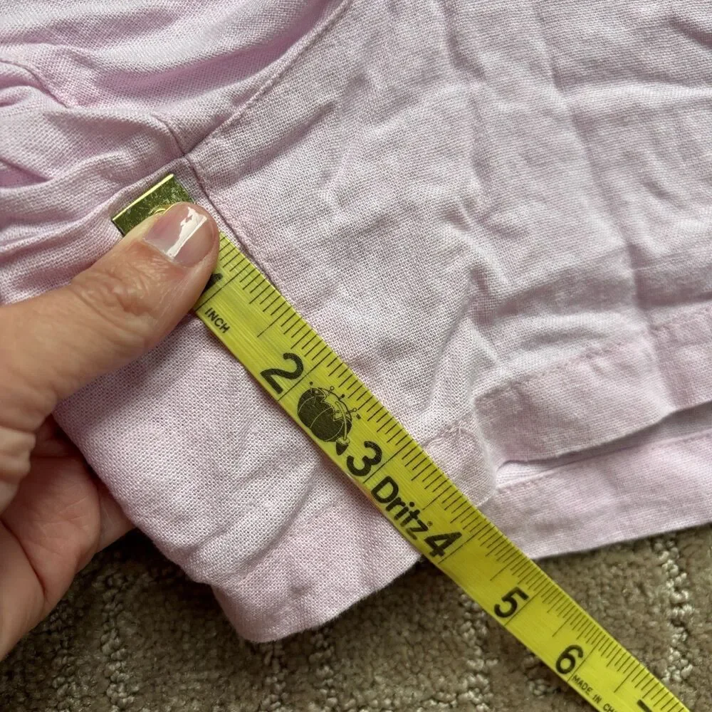 Gap Linen Shorts Women XXL Light Pink Pull On Beachy Vacation Lightweight Casual